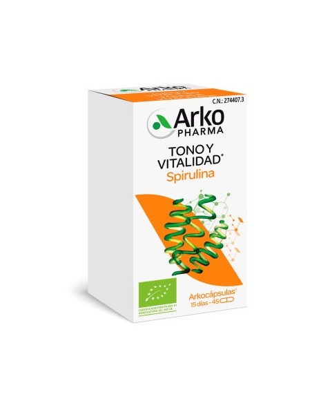 ARKOPHARMA Spirulina BIO 45 cápsulas
