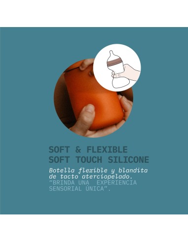 SUAVINEX Biberón Colour Essence de Silicona y Tetina SX Pro 240 ml