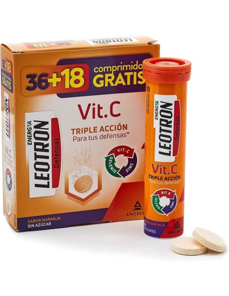 LEOTRON Defensas vit. C triple acción 36+18 comprimidos