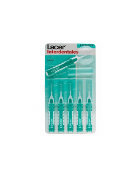 LACER INTERDENTALES Extrafino Recto 0.6 mm 6 unidades