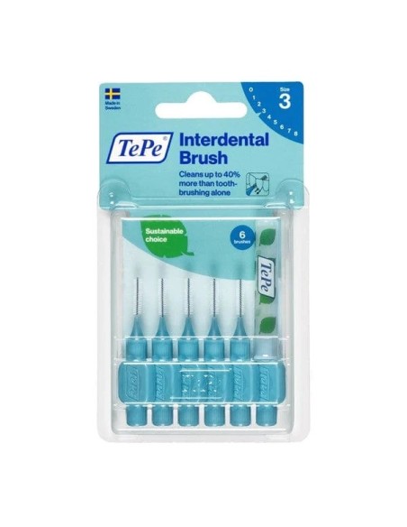 TEPE Cepillos Interdentales ISO 0.6 mm Color Azul 6 unidades