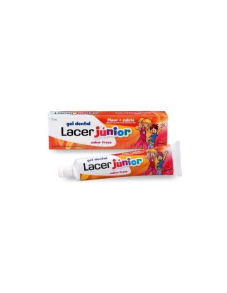 LACER JÚNIOR Gel Dental Flúor Sabor Fresa 75 ml