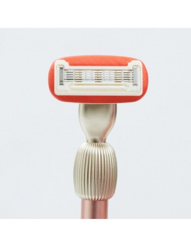 FLER The Razor Starter Set: Cuchilla Aluminio + 2 Cabezales + Soporte