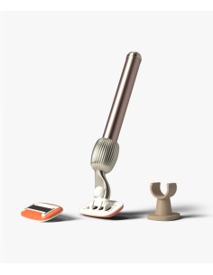 FLER The Razor Starter Set: Cuchilla Aluminio + 2 Cabezales + Soporte