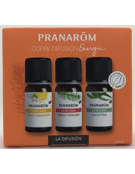 PRANARÔM LA DIFUSIÓN Cofre Energía 3 Sinergias de 10ml