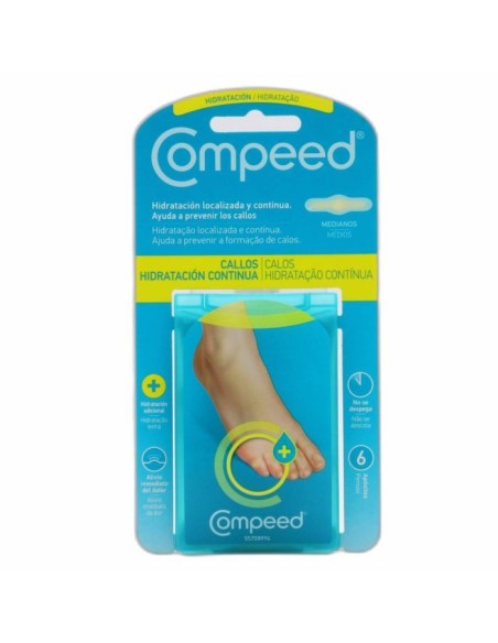 COMPEED Parche callos hidratación continua 6 apósitos