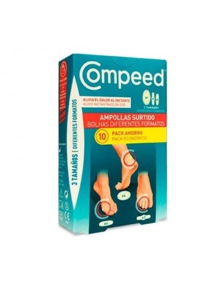 COMPEED Ampollas 10 apósitos surtidos pack ahorro