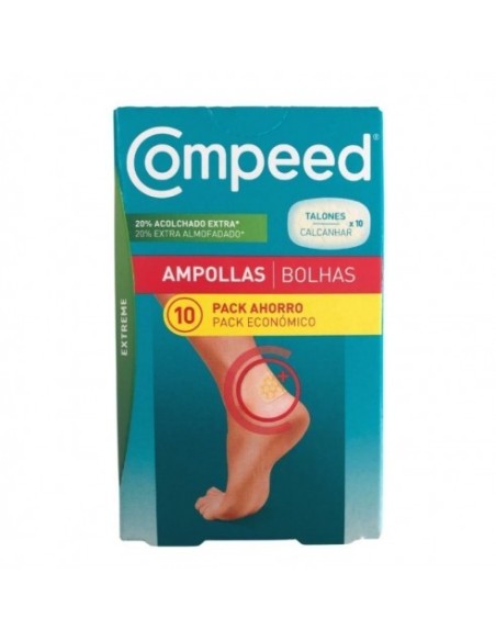 COMPEED Ampollas extreme medianas 10 apósitos 20% acolchado extra pack ahorro