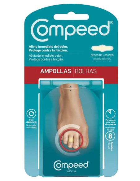 COMPEED Ampollas dedos de los pies 8 apósitos