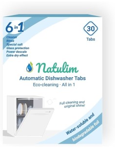 NATULIM Eco Pastillas Lavavajillas 6 en 1 30 Lavados 2