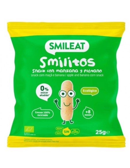SMILEAT Smilitos Manzana y Plátano 25 g ECO