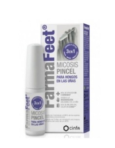 FARMAFEET Micosis Pincel 3 en 1 para hongos en las uñas 4 ml