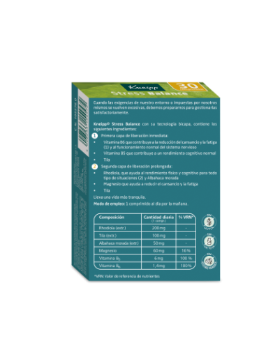 KNEIPP Stress Balance 30 comprimidos bicapa