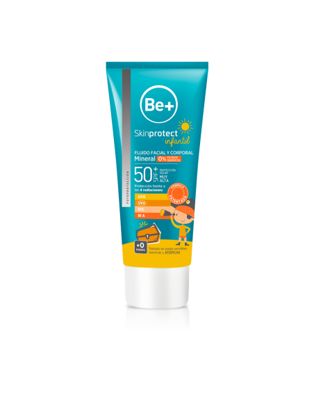 BE+ SKIN PROTECT Infantil SPF+50 Mineral Fluido Facial y Corporal 50 ml