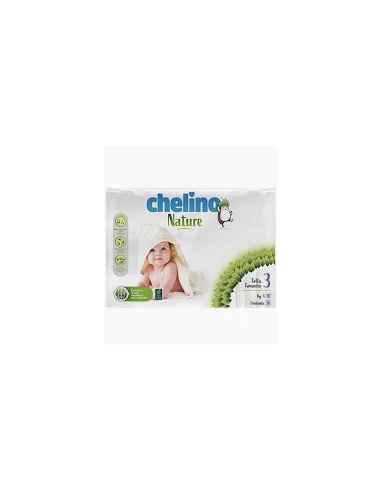 CHELINO NATURE Pañales Talla 3 de 4-10 Kg 36 unidades