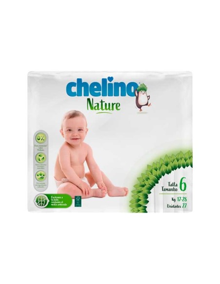 CHELINO NATURE Pañales Talla 6 de 17-28 Kg 27 unidades