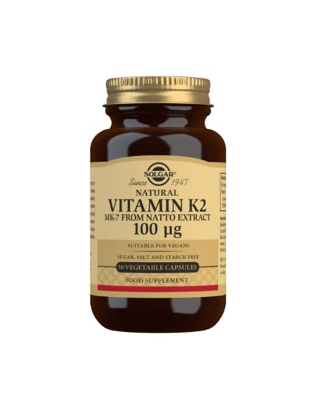 SOLGAR Vitamina K2 100 μg 50 cápsulas vegetales