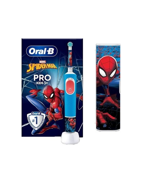 ORAL-B Cepillo Eléctrico Infantil Recargable Spiderman + Funda de Viaje