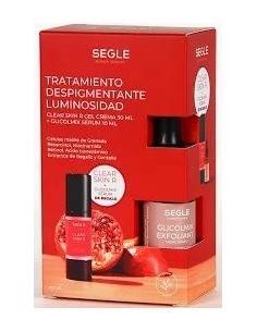 SEGLE CLINICAL Tratamiento Despigmentante Luminosidad: Clear Skin R Crema Gel 30 ml + Glicolmix Exfoliante Sérum 10 ml de REGALO