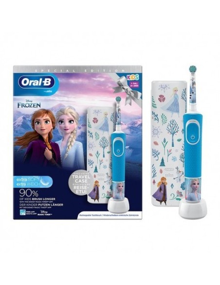 ORAL-B Cepillo Eléctrico Infantil Recargable Frozen + Estuche de Viaje