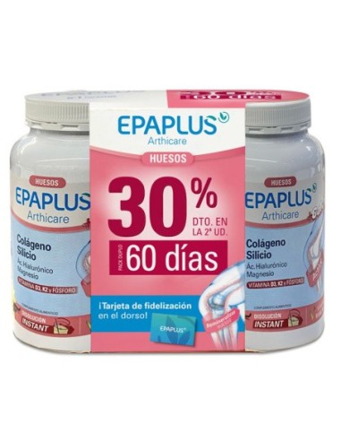EPAPLUS ARTHICARE Huesos + Calcio Colágeno Silicio Sabor Vainilla 334g + 334g