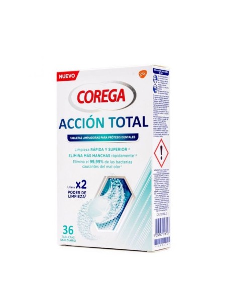 COREGA Oxígeno Bio Activo 3 Minutos 36 tabletas limpiadoras