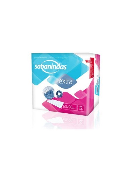 SABANINDAS Salvacamas Extra 60 cm x 90 cm 20 Unidades