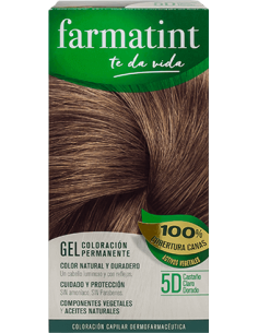 FARMATINT Gel Coloración Permanente 5D Castaño Claro Dorado 135 ml