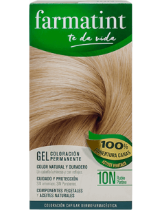 FARMATINT Gel Coloración Permanente 10N Rubio Platino 135 ml