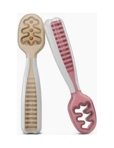 NUM NUM GOOtensils Pre-Cucharas Rosa y Beige