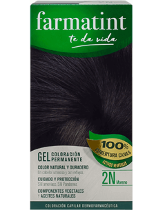 FARMATINT Gel Coloración Permanente 2N Moreno 135 ml