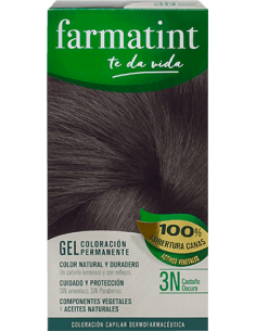 FARMATINT Gel Coloración Permanente 3N Castaño Oscuro 135 ml