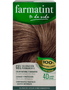 FARMATINT Gel Coloración Permanente 4D Castaño 135 ml