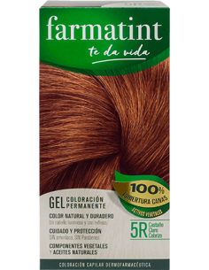 FARMATINT Gel Coloración Permanente 5R Castaño Claro Cobrizo 135 ml