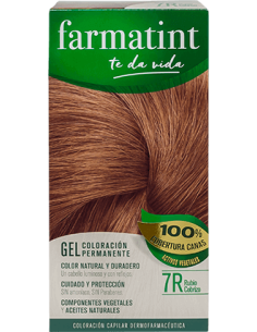 FARMATINT Gel Coloración Permanente 7R Rubio Cobrizo 135 ml