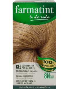 FARMATINT Gel Coloración Permanente 8N Rubio Claro 135 ml