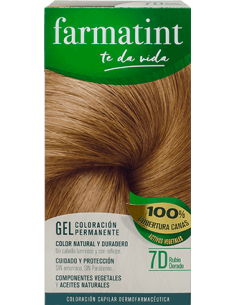 FARMATINT Gel Coloración Permanente 8D Rubio Claro Dorado 135 ml