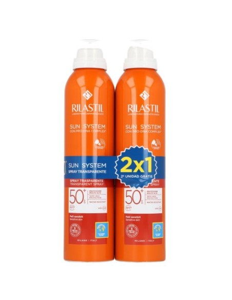 RILASTIL SUN SYSTEM Protector Solar SPF50+ Spray Transparente DUPLO