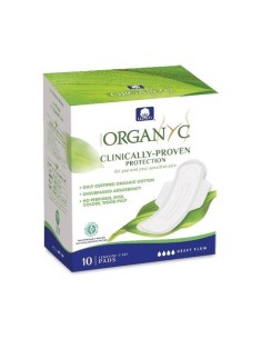 ORGANYC Compresa de Noche con Alas Flujo Abundante