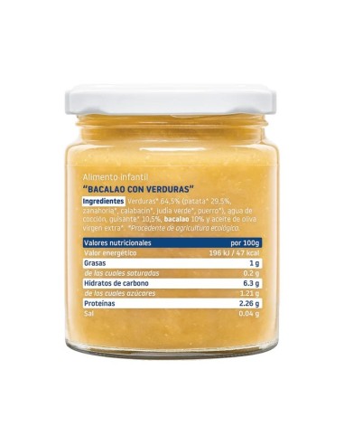 SMILEAT Tarrito Bacalao con Patatas y Verduras 230 g ECO