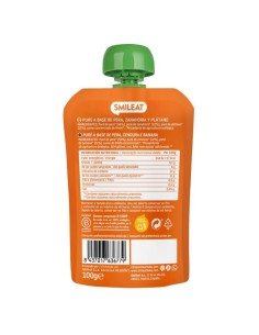 SMILEAT Pouch Zanahoria, Pera y Plátano 100 g ECO 2