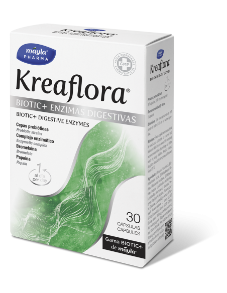 MAYLA KREAFLORA Biotic+ Enzimas Digestivas 30 cápsulas