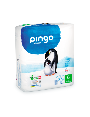 PINGO Pañales Ecológicos Talla 6 XL 32 unidades