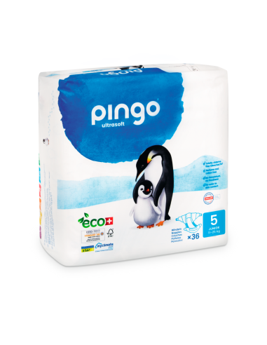 PINGO Pañales Ecológicos Talla 5 Junior 36 unidades