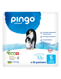 PINGO Pañales Ecológicos Talla 5 Junior 36 unidades