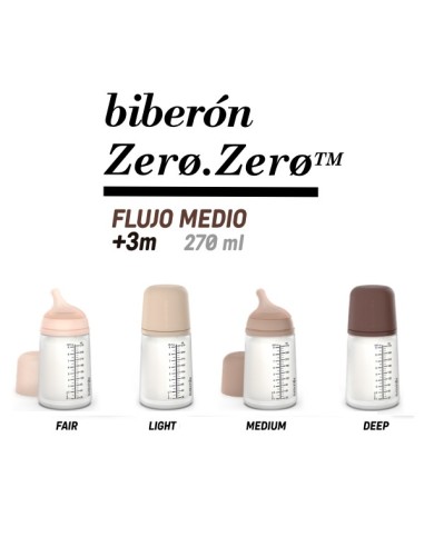 SUAVINEX ZERO ZERO Biberón Anticólico Flujo Medio M 270 ml - Medium