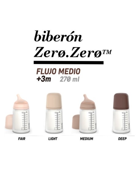 SUAVINEX ZERO ZERO Biberón Anticólico Flujo Medio M 270 ml - Medium
