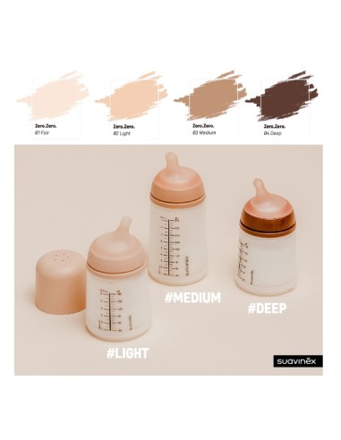 SUAVINEX ZERO ZERO Biberón Anticólico Flujo Lento S 180 ml - Deep
