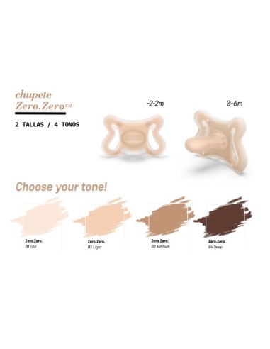 SUAVINEX ZERO ZERO Chupete Tetina Fisiológica SX Pro 0 a 6 Meses - Deep