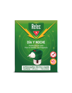 RELEC DÍA Y NOCHE Difusor Antimosquitos Eléctrico Líquido + Recambio